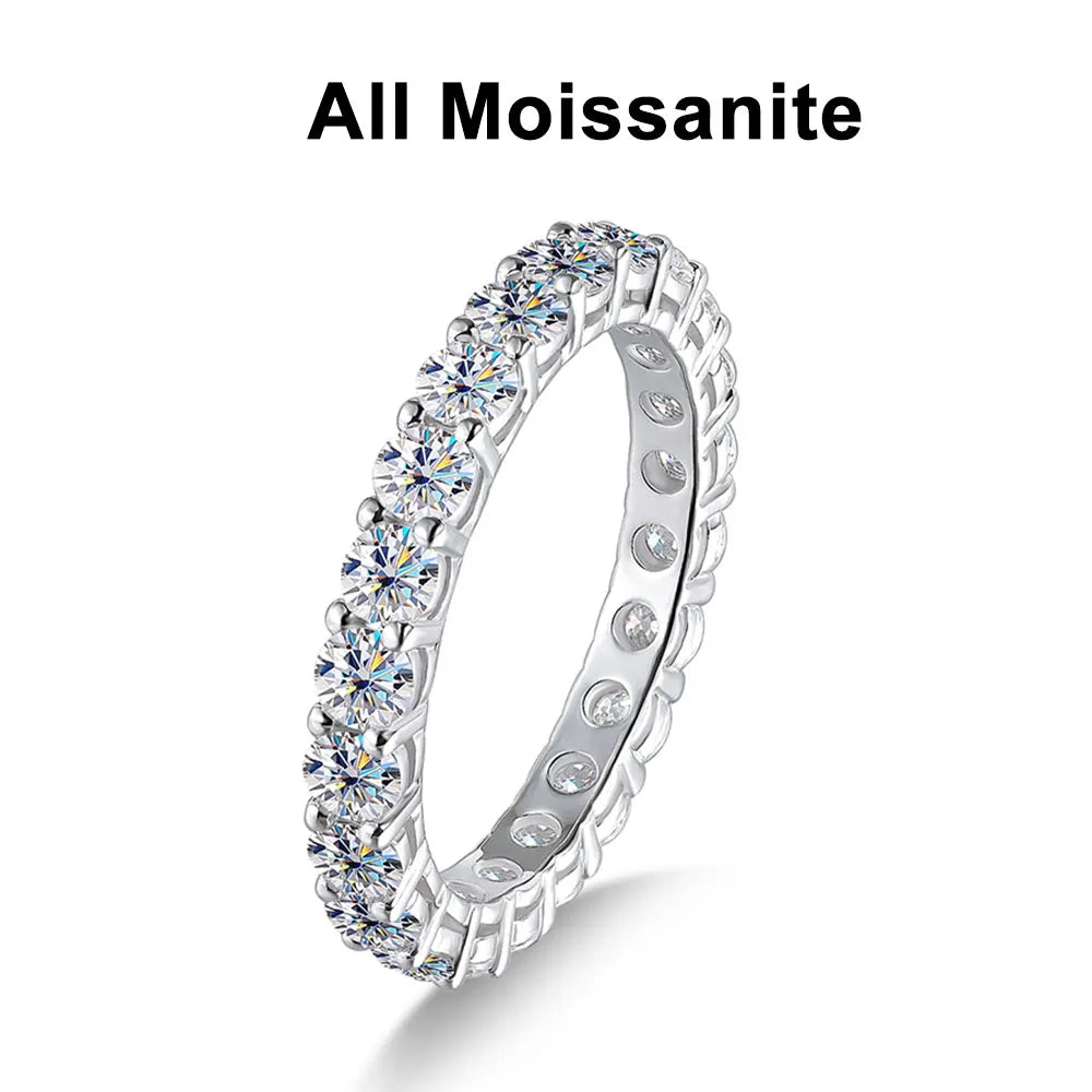 3mm Tennis Ring S925 18K White Gold Plated