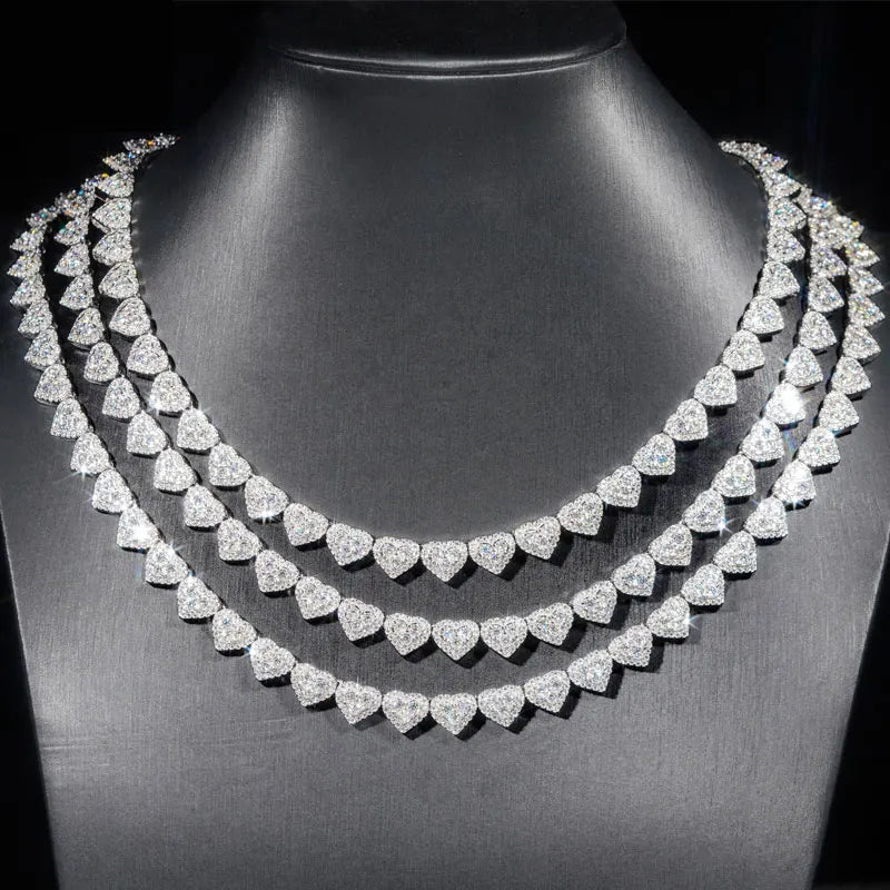 Heart Bracelet and Necklace S925