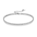 1.5/2mm Tennis Bracelet S925 18k White Gold Plated
