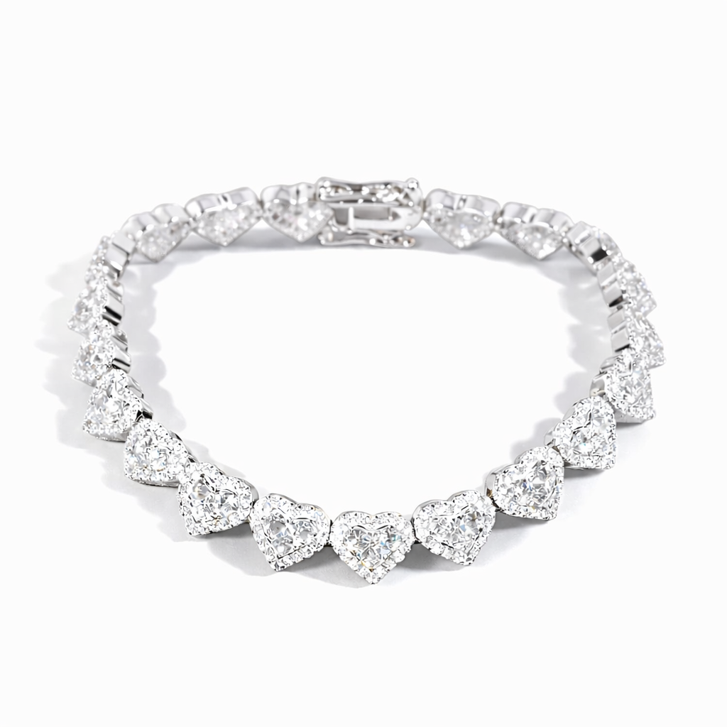 Heart Bracelet and Necklace S925